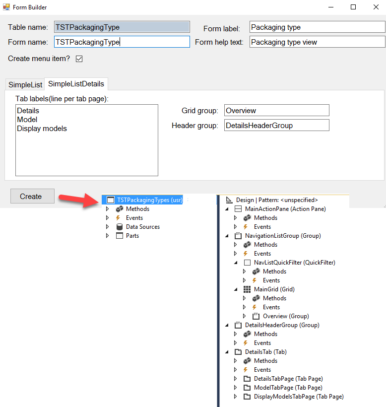 Form builder dialog